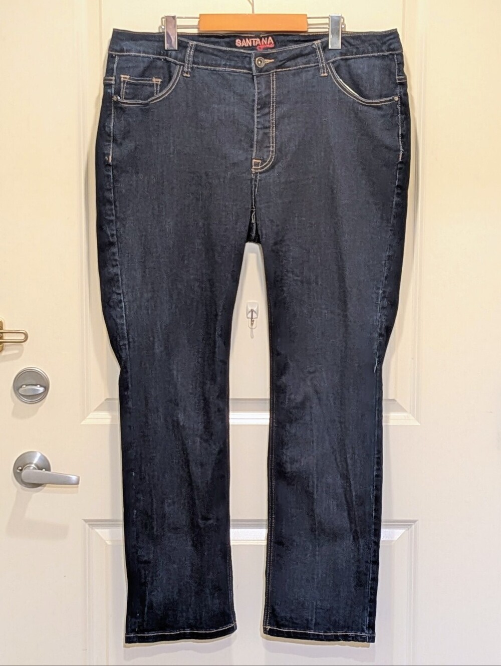 EUC Santana Jeans 18 Dark Wash Cotton Blend Straight Leg Stretch Jeans